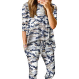 2 Pc Shirt + Pants Leopard Pajama Sets