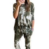 2 Pc Shirt + Pants Leopard Pajama Sets