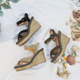 Wedge Platform Peep Toe Sandals