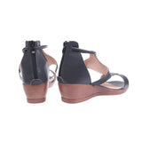 Open Toe Wedge Sandals w/back zipper