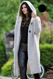 Long Hooded Cardigan Sweater Coats