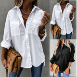 White Long Sleeve Button Down Blouse