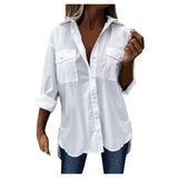 White Long Sleeve Button Down Blouse