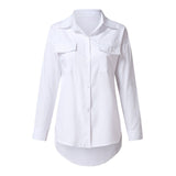White Long Sleeve Button Down Blouse