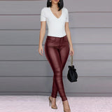 Sexy Slim Shiny Leather Pants