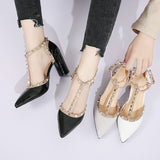 Studded Patent Leather Heels