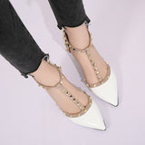 Studded Patent Leather Heels