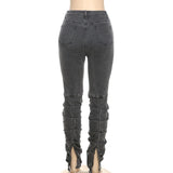 Side Split Skinny Jeans