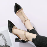 Studded Patent Leather Heels