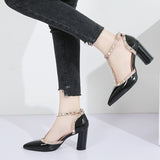 Studded Patent Leather Heels