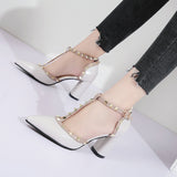 Studded Patent Leather Heels