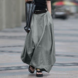 Solid Cotton Linen Skirt