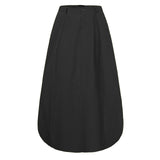 Solid Cotton Linen Skirt