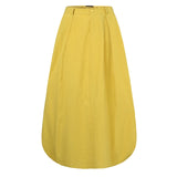 Solid Cotton Linen Skirt