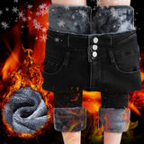Thermal Fleece Stretch Skinny Denim Jeans