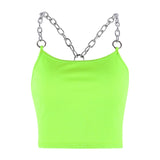 Sexy Chain Strap Backless Crop Tops