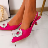 Sexy Leopard Rhinestone Ankle Strap Pumps