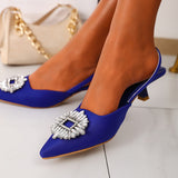 Sexy Leopard Rhinestone Ankle Strap Pumps