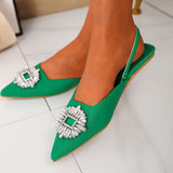 Sexy Leopard Rhinestone Ankle Strap Pumps