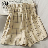 Plaid Wide Leg Shorts