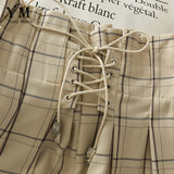 Plaid Wide Leg Shorts