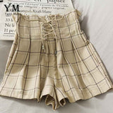 Plaid Wide Leg Shorts