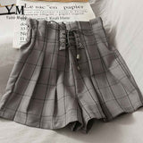 Plaid Wide Leg Shorts