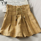 Plaid Wide Leg Shorts