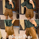 PU Leather Shorts