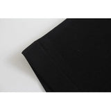 High Waist Black Button Shorts