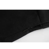 High Waist Black Button Shorts
