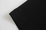 High Waist Black Button Shorts