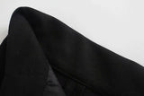 High Waist Black Button Shorts